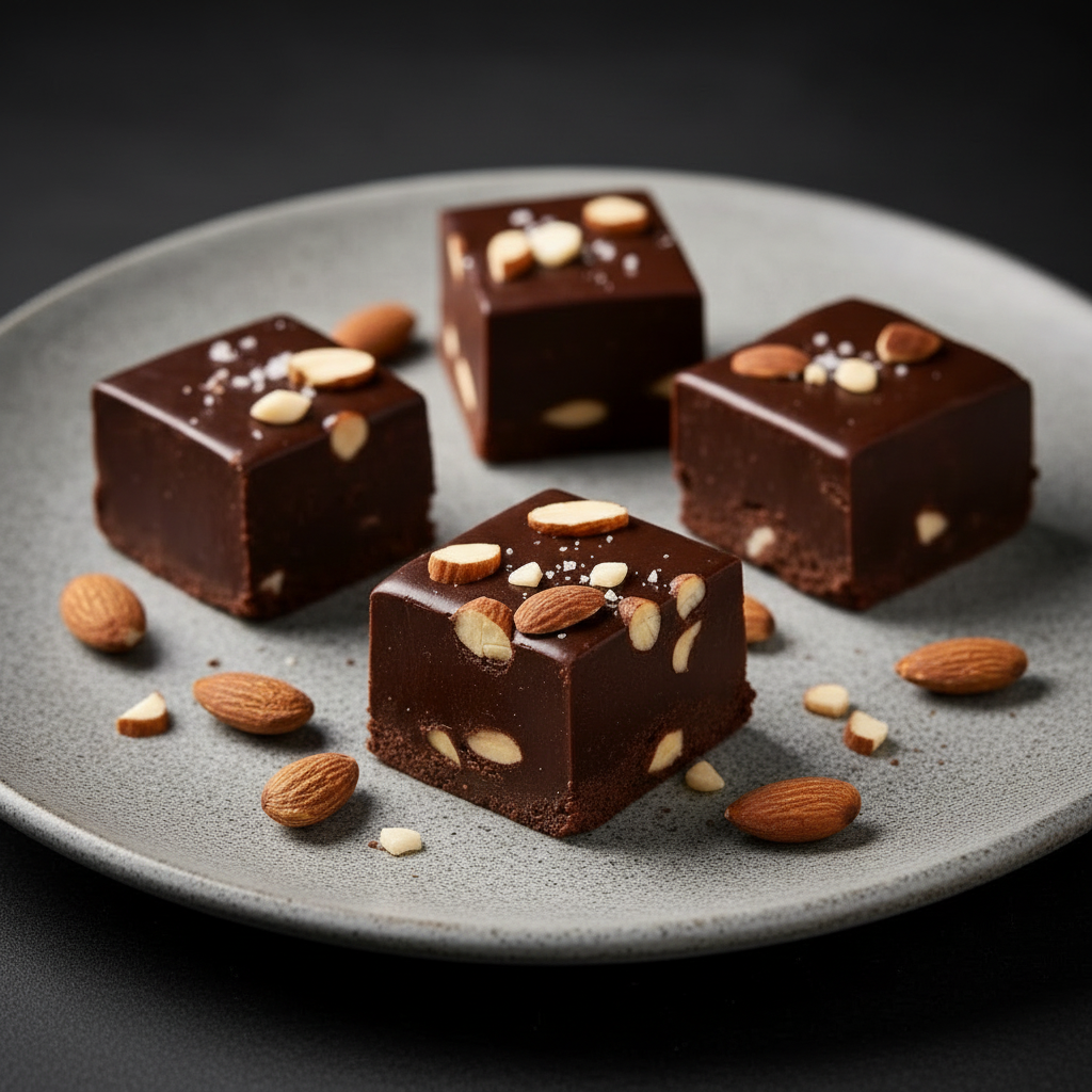 Belgian Dark Chocolate Almond Fudge