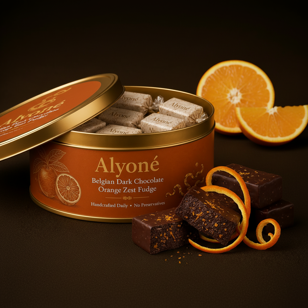 Belgian Dark Chocolate Orange Zest Fudge