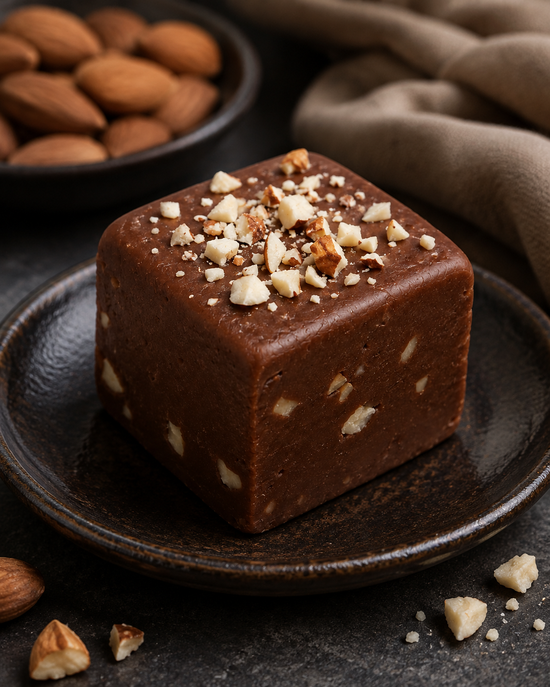 Alyoné Kitchen Almond — Single Lifestyle portrait [AK-20260908:almond/single-lifestyle-4x5.png]