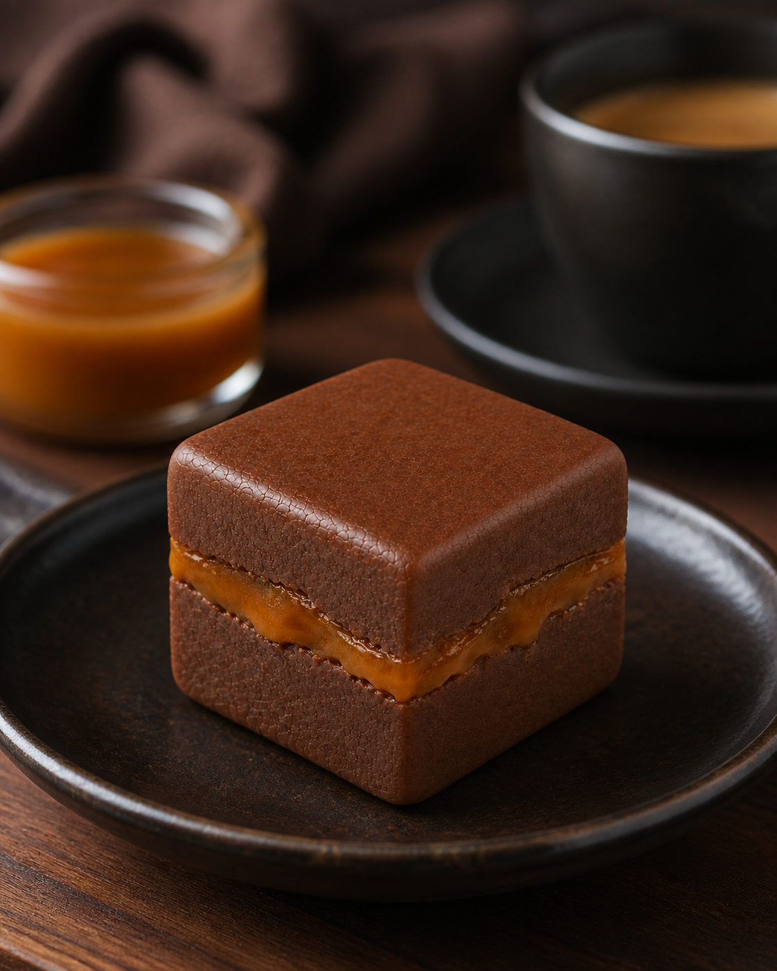 Alyoné Kitchen Caramel — Single Lifestyle portrait [AK-20260908:caramel/single-lifestyle-4x5.png]