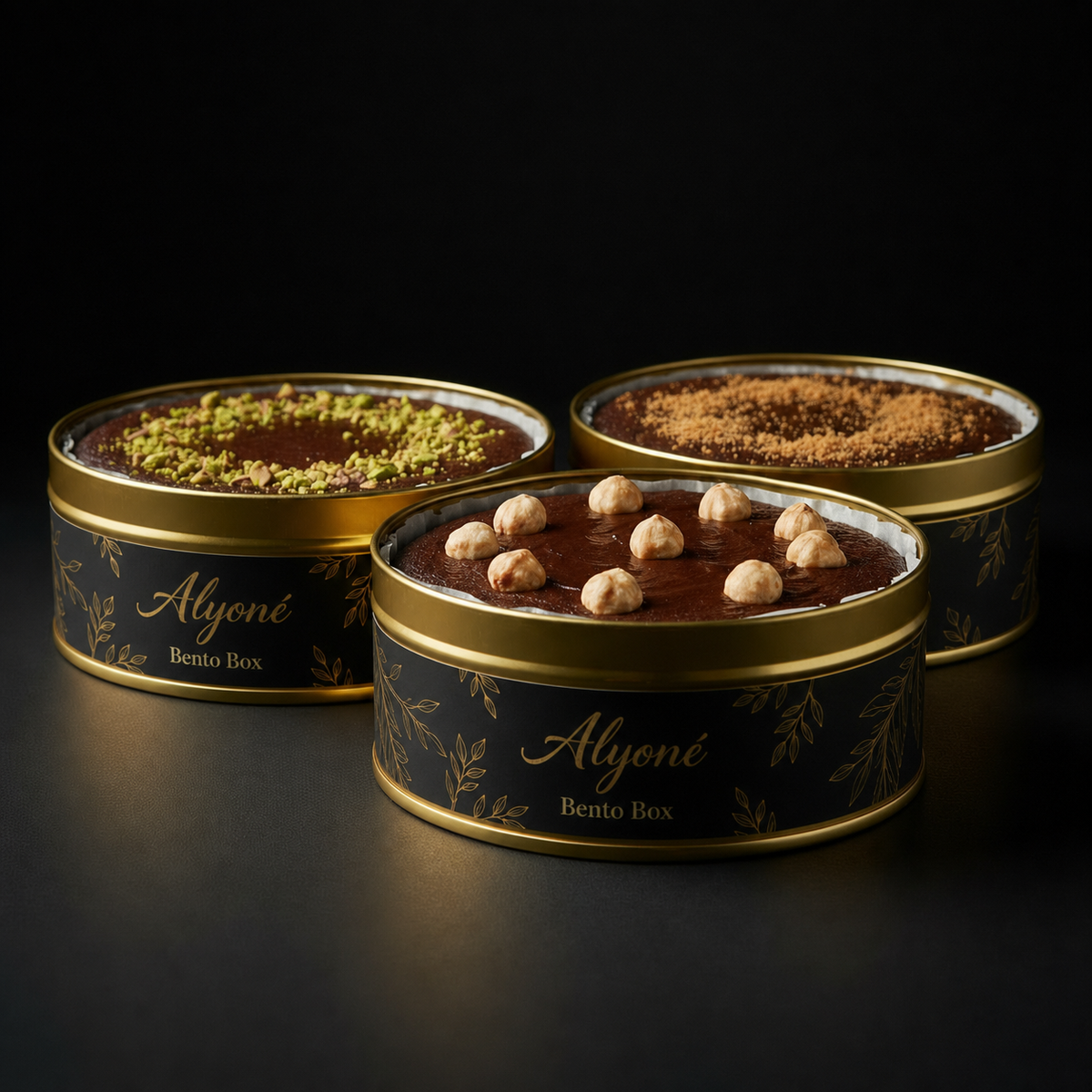 Fudge Bento Box in its original gold tin