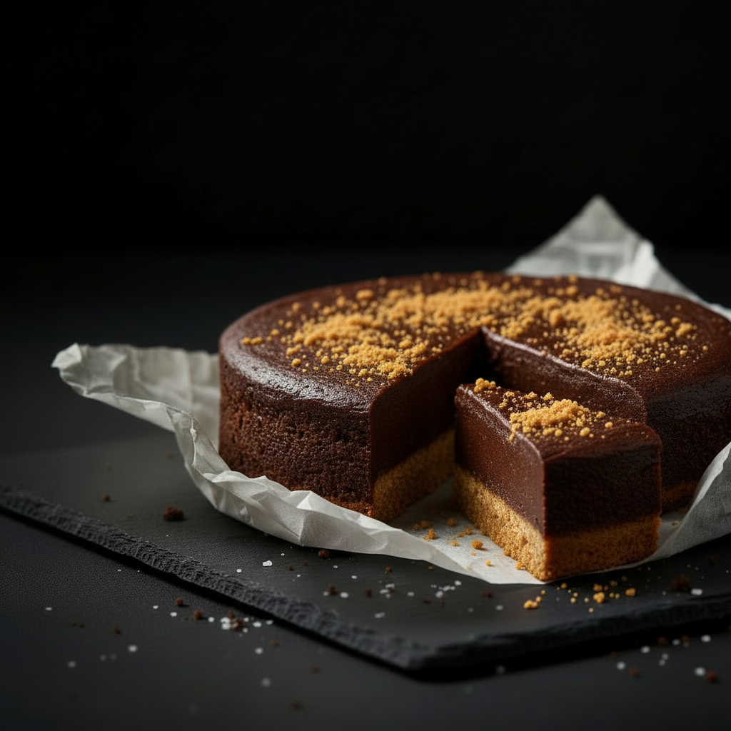 Biscoff Fudge Cake Slice - No Tin