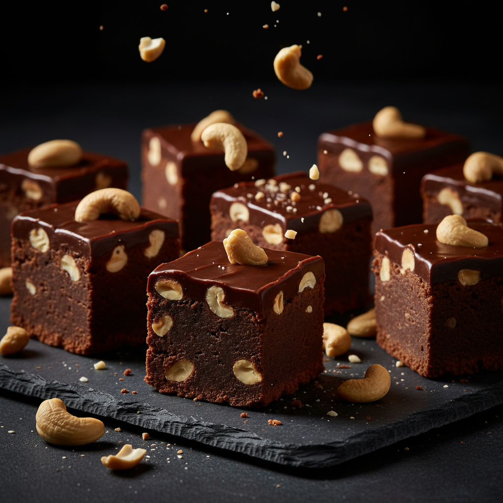 Belgian Dark Chocolate Cashew Fudge