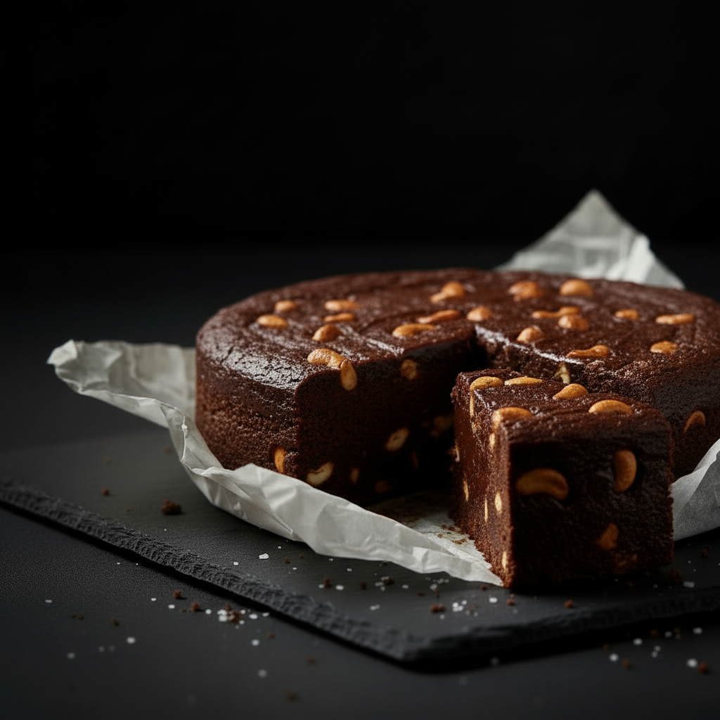 Cashew Fudge Cake Slice - No Tin Box