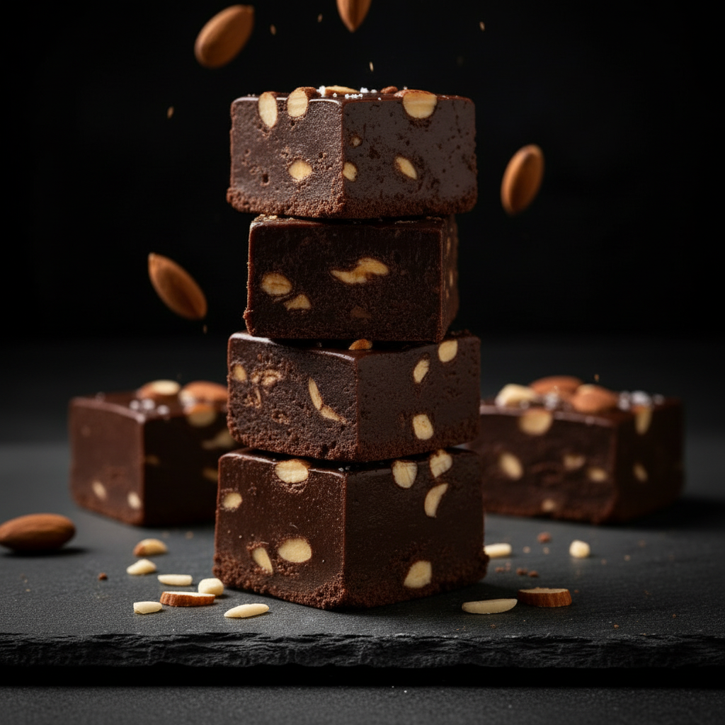 Belgian Dark Chocolate Almond Fudge