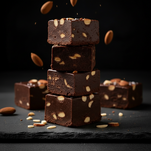 Belgian Dark Chocolate Almond Fudge