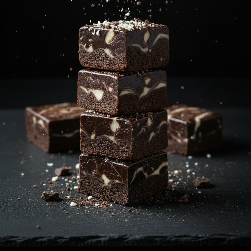 Belgian Dark Chocolate Marble Fudge