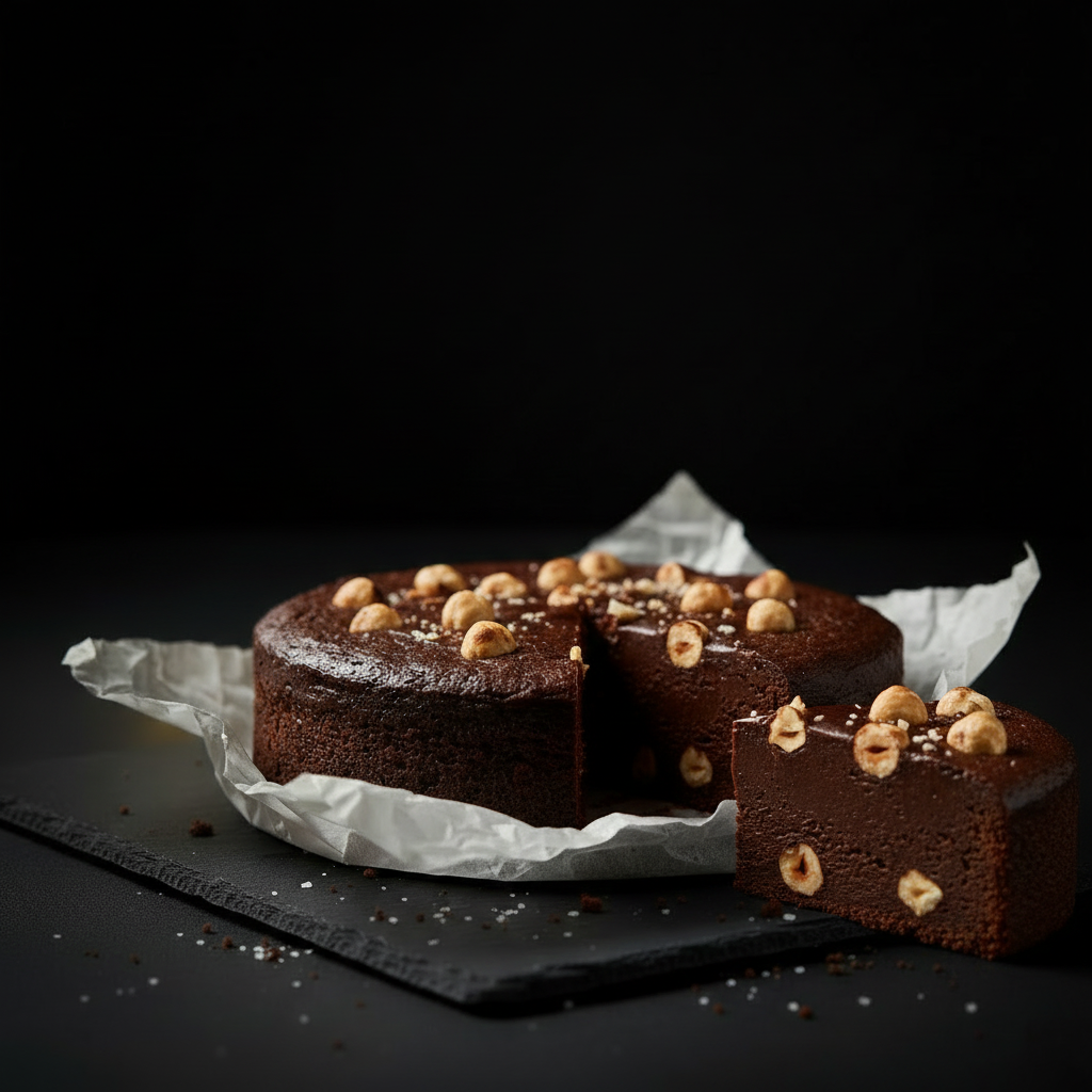 Hazelnut Fudge Cake Slice - No Tin Box