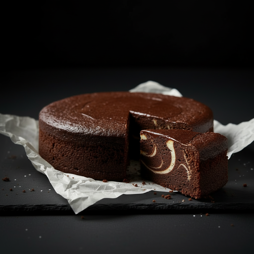 Marble Fudge Cake Slice - No Tin Box