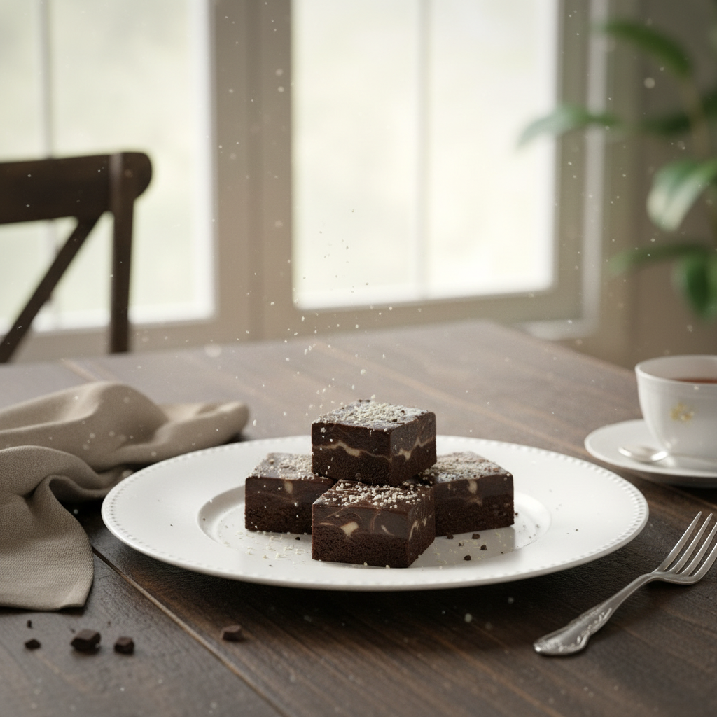 Belgian Dark Chocolate Marble Fudge