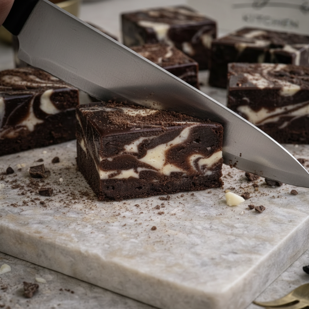 Belgian Dark Chocolate Marble Fudge