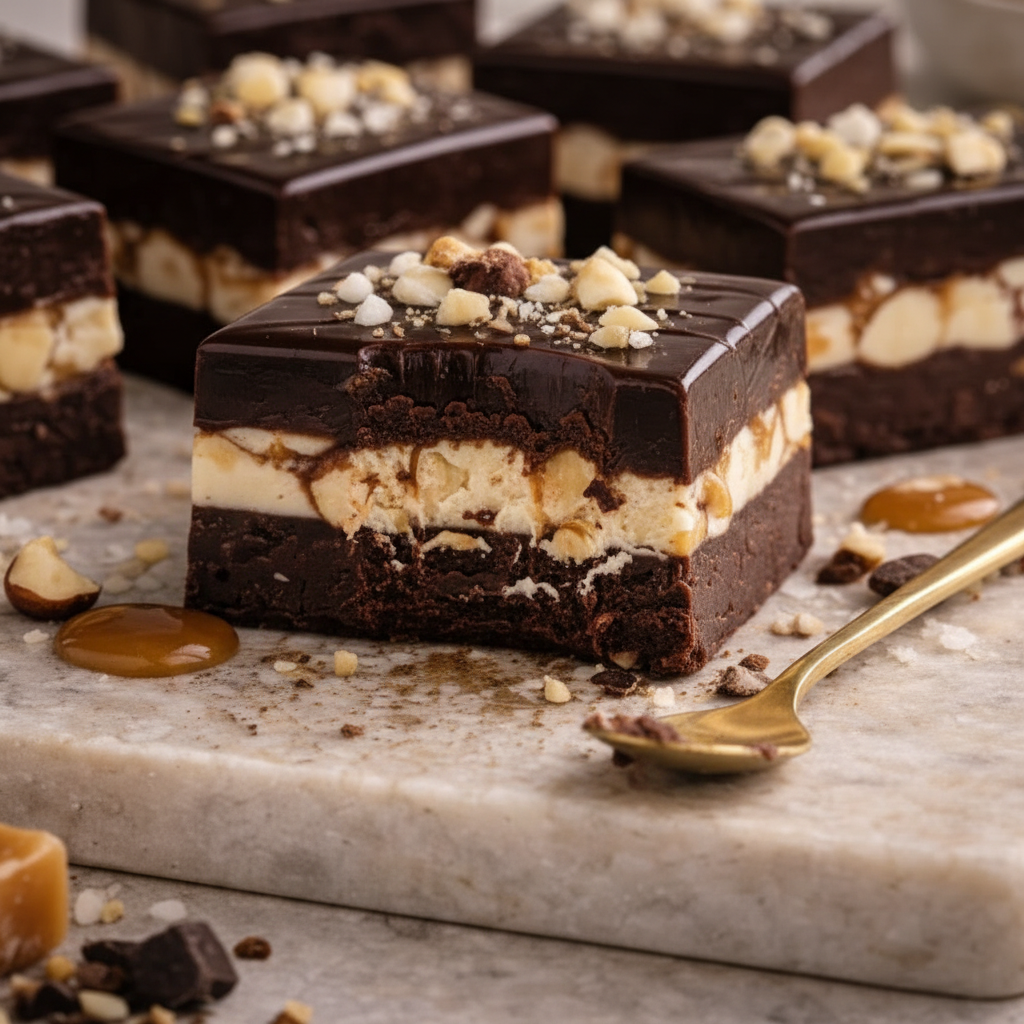 Belgian Dark Chocolate Nougat Fudge