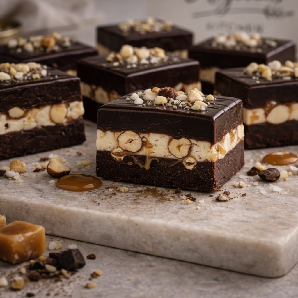 Belgian Dark Chocolate Nougat Fudge