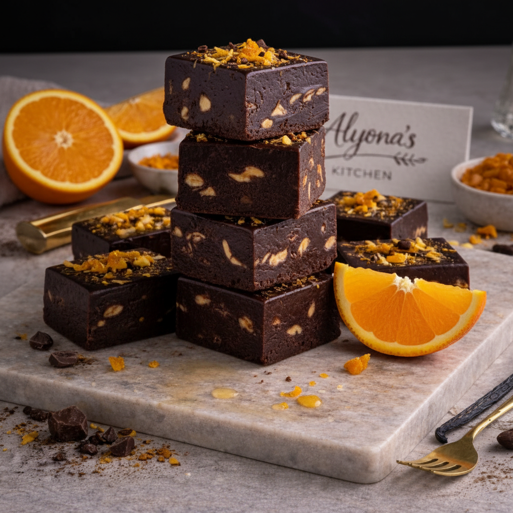 Belgian Dark Chocolate Orange Zest Fudge
